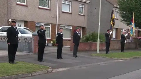 guard of honour along road