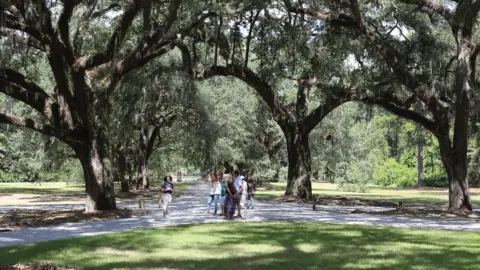 Ritu Prasad/BBC Olivia leading a small group at McLeod