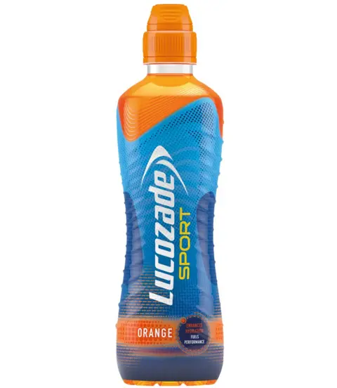 Lucozade Ribena Suntory (LRS) A Lucozade sport bottle