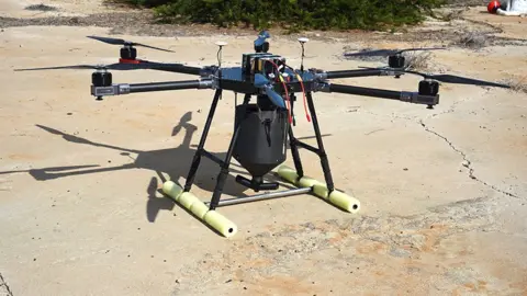 Island Conservation Drone on the ground