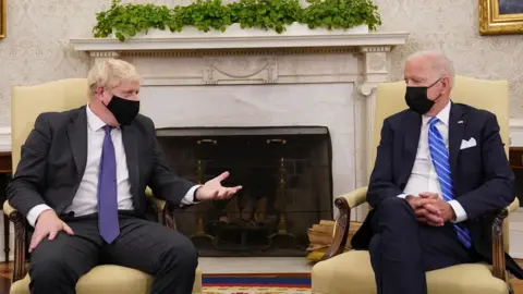 PA Media Boris Johnson and Joe Biden in the Oval Office on 21 September 2021