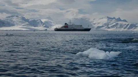 MV Hondius during a trip from Argentina to Antarctica via South Georgia