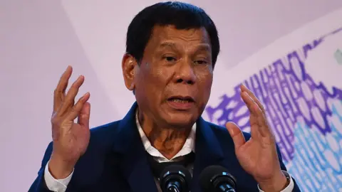 Getty Images Leaders including Philippines President Rodrigo Duterte have also complained about so-called 'fake news'