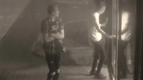 Northumbria Police Jason Brockbanks, left, and Aaron Ray on CCTV