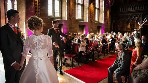 Stacey Oliver Owl takes flight towards the best man and couple