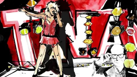 BBC Graphic illustrating review of The Tina Turner Musical