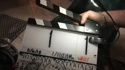 Bad Wolf Picture of His Dark Materials clapper board