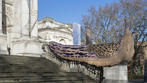 Tate Slug artwork outside Tate Britain