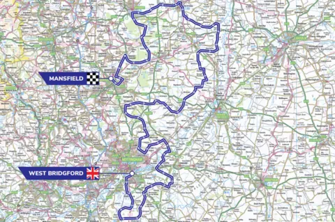 Nottinghamshire County Council Stage map