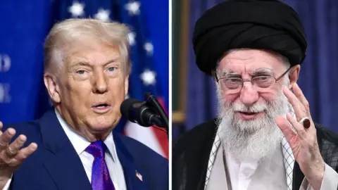Donald Trump and Ali Khamenei