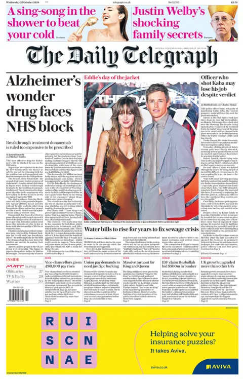 The headline in the Telegraph reads: 