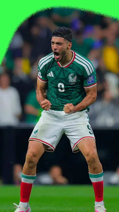 Raul Jimenez after scoring the second goal