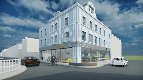 Artist's impression of new gaming hub in Whitehaven