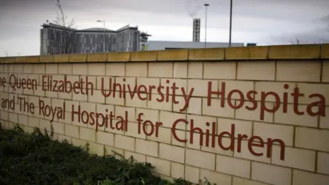 Getty Images QEUH RHC hospital sign