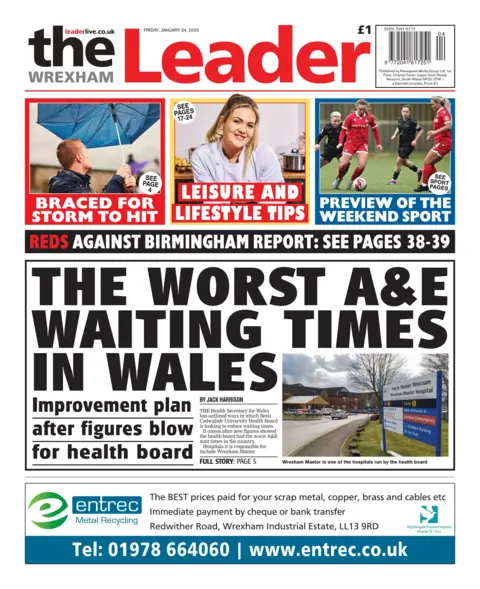 Wrexham Leader Wrexham Leader front page