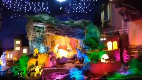 St Francis Xavier's Church Nativity scene at church