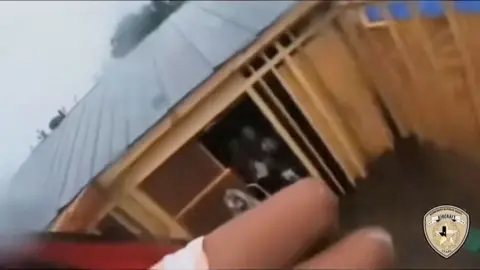 Bodycam footage shows girl's knees as she is airlifted