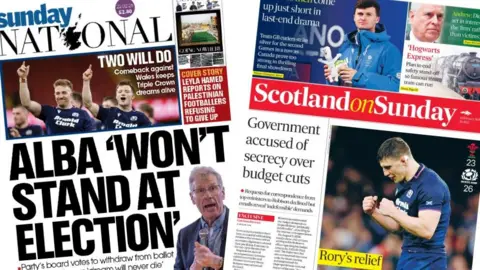 index picture combining the front pages of two newspapers