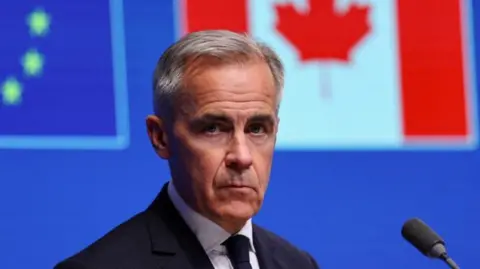Canadian Prime Minister Mark Carney in Brussels on 23 June 2025