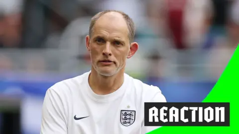 Thomas Tuchel watches the match as England play France for third place in the 2026 World Cup.