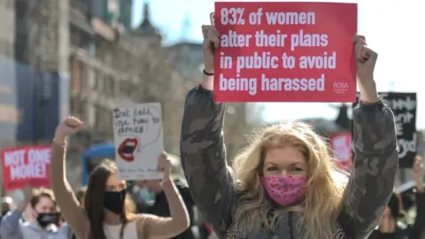 Getty Images protest against violence against women