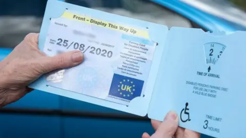 Getty Images A blue badge permit