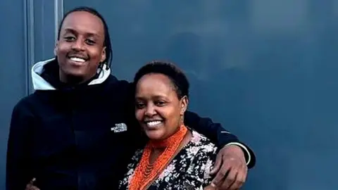 Family photo Eddie and his mum Irene 