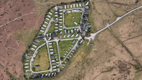Google Earth image of Dobrudden Caravan Park