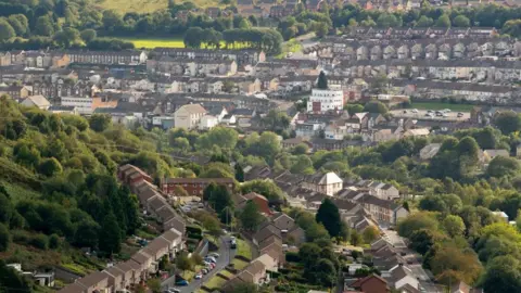 Getty Images View of RCT from Penrhys