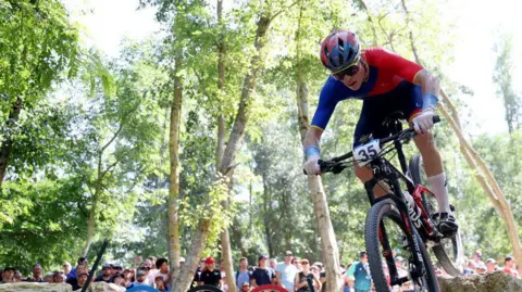 Getty Images Romano Püntener competing at the Olympics