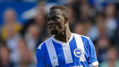 Yankuba Minteh pictured during a Brighton match