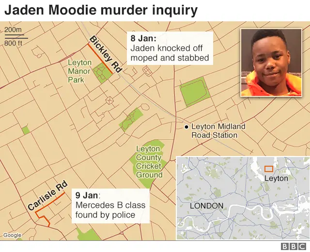 Jaden Moodie: Murder Arrest Over 14-year-old's Stabbing