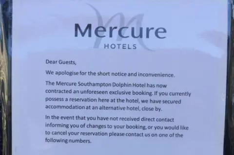 The Dolphin Hotel Southampton cancels all reservations