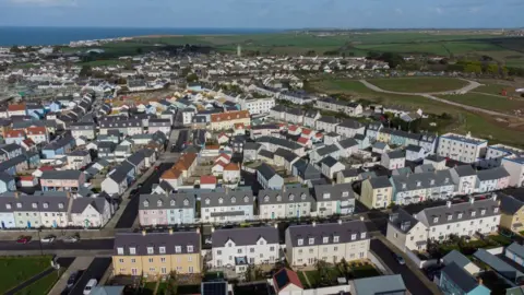 Getty Images Aerial view of the Nansledan development in Newquay, championed by the King when he was Prince Of Wales.