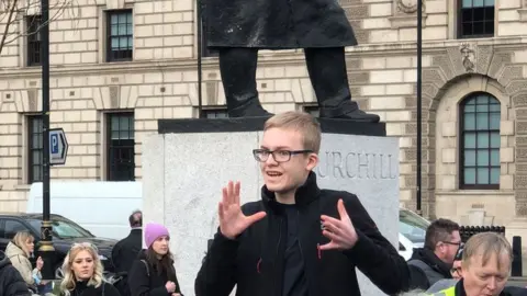 Ann Jillings Daniel campaigning in London in 2022