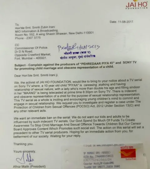 Letter to Minister