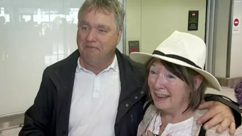 RTÉ Passenger Tony and his partner Eileen spoke of their relief at Dublin Airport