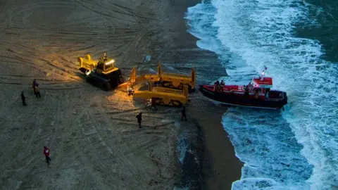 Caister Lifeboat Service Night launch