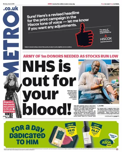  "NHS is out for your blood!"