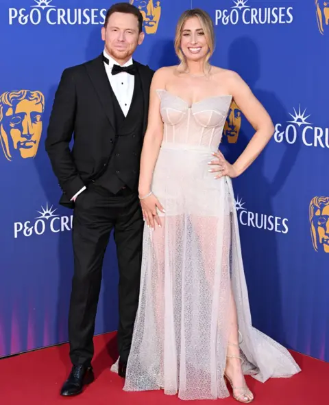 Getty Images Joe Swash and Stacey Solomon attend the 2025 BAFTA Television Awards with P&O Cruises at The Royal Festival Hall on May 11, 2025 in London, England