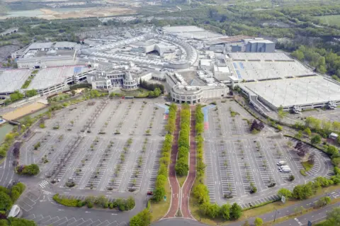 Chris Gorman / Big Ladder An aerial view of Bluewater shopping centre during lockdown