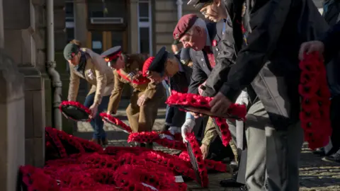 PA Media Edinburgh commemorated those lost in the wars