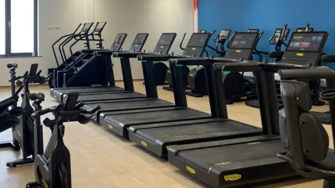 Durham County Council Running machines in a row