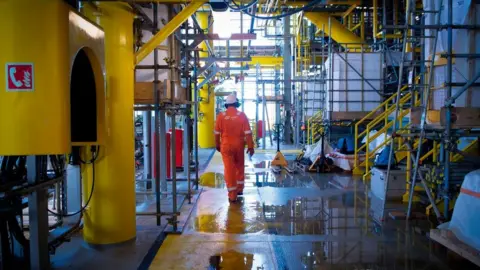 Getty Images North Sea worker