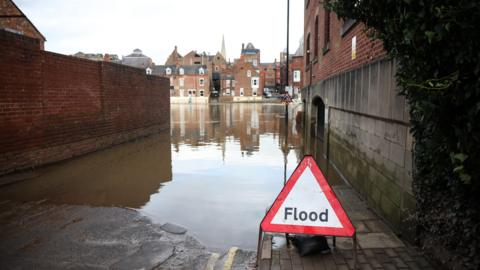 Flooding in York in February 2024