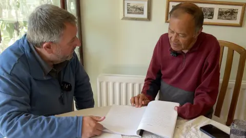 Ken Salmon shares a transcript of his father's diary with BBC reporter Joe Campbell