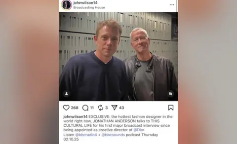 Instagram/John Wilson Jonathan Anderson and John Wilson