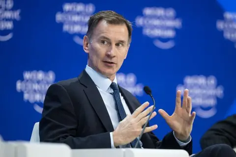 Getty Images Chancellor, Jeremy Hunt at Davos