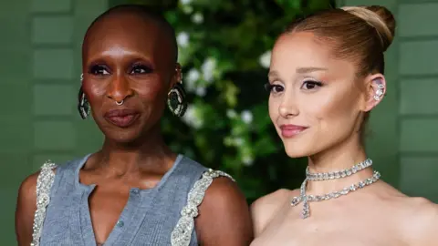 Getty Images Cynthia Erivo (L) and Ariana Grande attend the 2024 WSJ Innovators Awards at Museum of Modern Art on October 29, 2024 in New York City