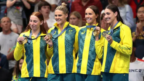 Getty Images The Australian women's relay swim team